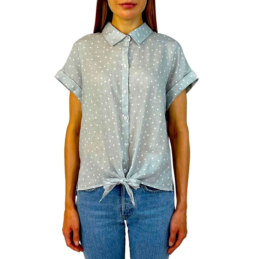 Jachs Girlfriend New York, 55% Linen Button Up lightweight Women’s blouse, sz L